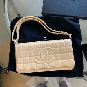 RARE Square Quilted Shoulder Bag CHANEL